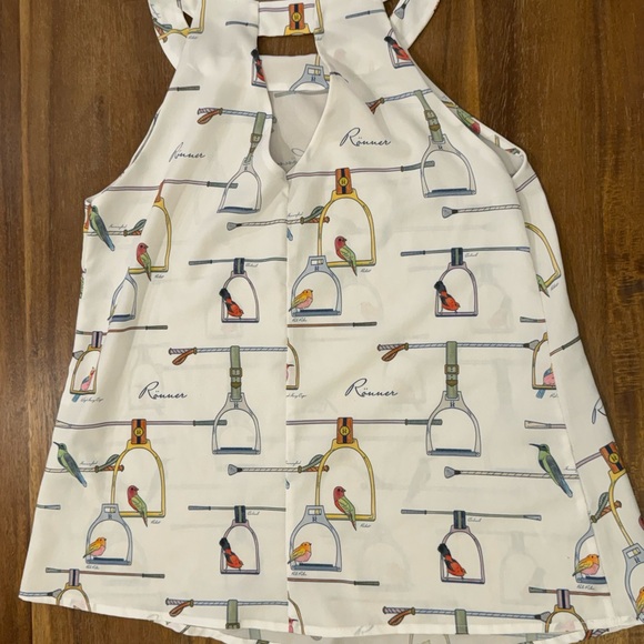 Rönner Design Aurora Collection Birds of paradise Equestrian Top size L - Picture 8 of 8